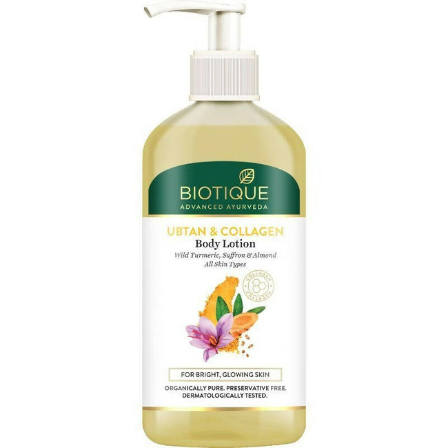 Biotique Advanced Ayurveda Ubtan & Collagen Body Lotion Hover Image