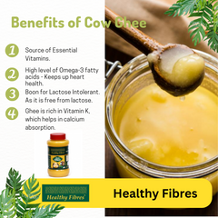 Healthy Fibres Cow Ghee | Homemade Cow Desi Ghee | Pure Cow Ghee for Better Digestion and Immunity