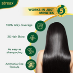 Streax Insta Shampoo Hair Colour for Women & Men, Dark Brown 3