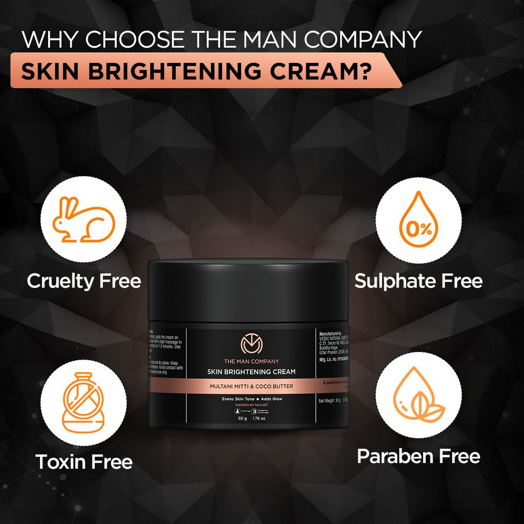 The Man Company Skin Brightening Cream Multani Mitti