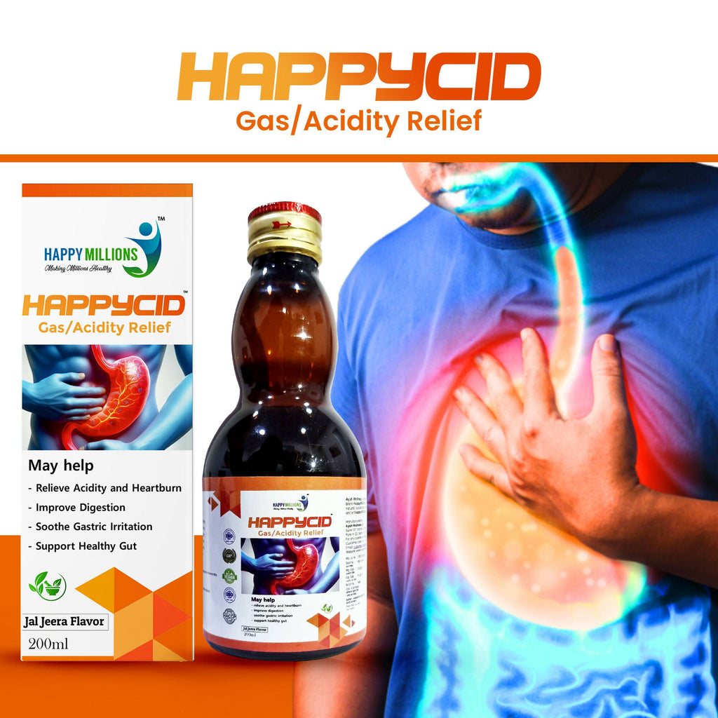 HappyMillions Cid Ayurvedic Acidity & Digestive Relief Syrup