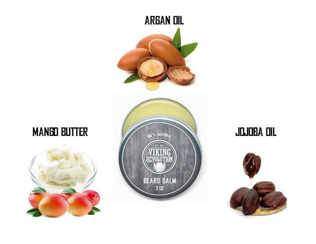 Viking Revolution Beard Balm with Argan Oil & Mango Butter