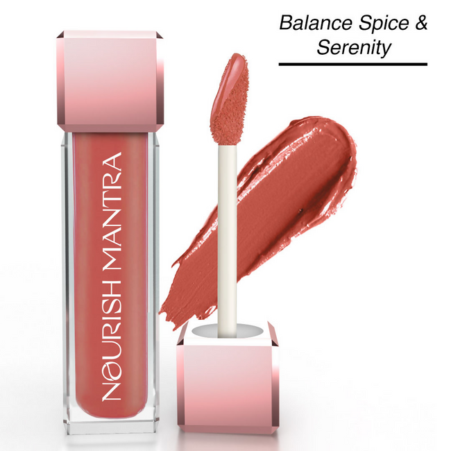 Nourish Mantra Liquid Lipstick Creamy Matte with SPF / Water Proof, Smudge Proof Shade- Spice And Shanti- Main Image