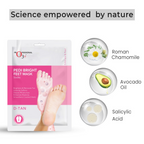 Professional O3+ Pedi Bright Foot Socks Cream Mask