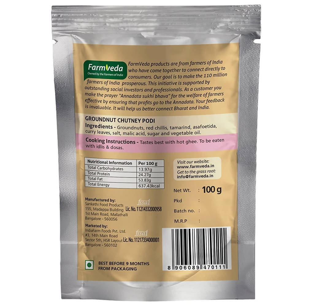 Farmveda Ready To Eat Groundnut Chutney Podi