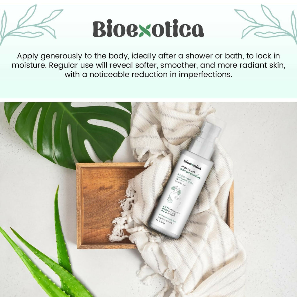 Bioexotica Body Lotion With Seven herbs For 24 hours Moisture Lock