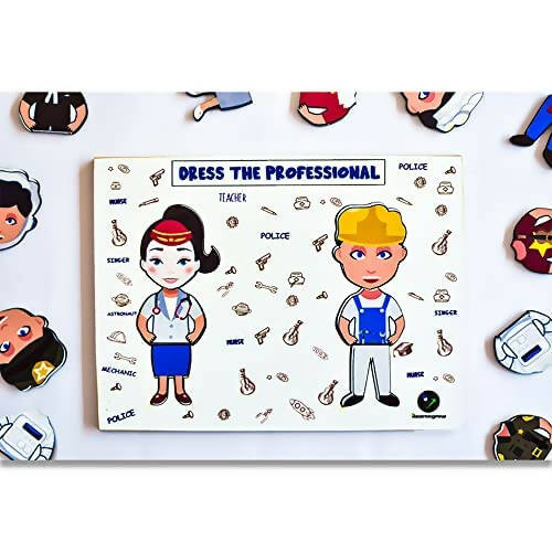 iLearnngrow Dress The Professional - Interactive & Fun Board Game for Recognition of Different Professions and Develop Cognitive Skills for Kids