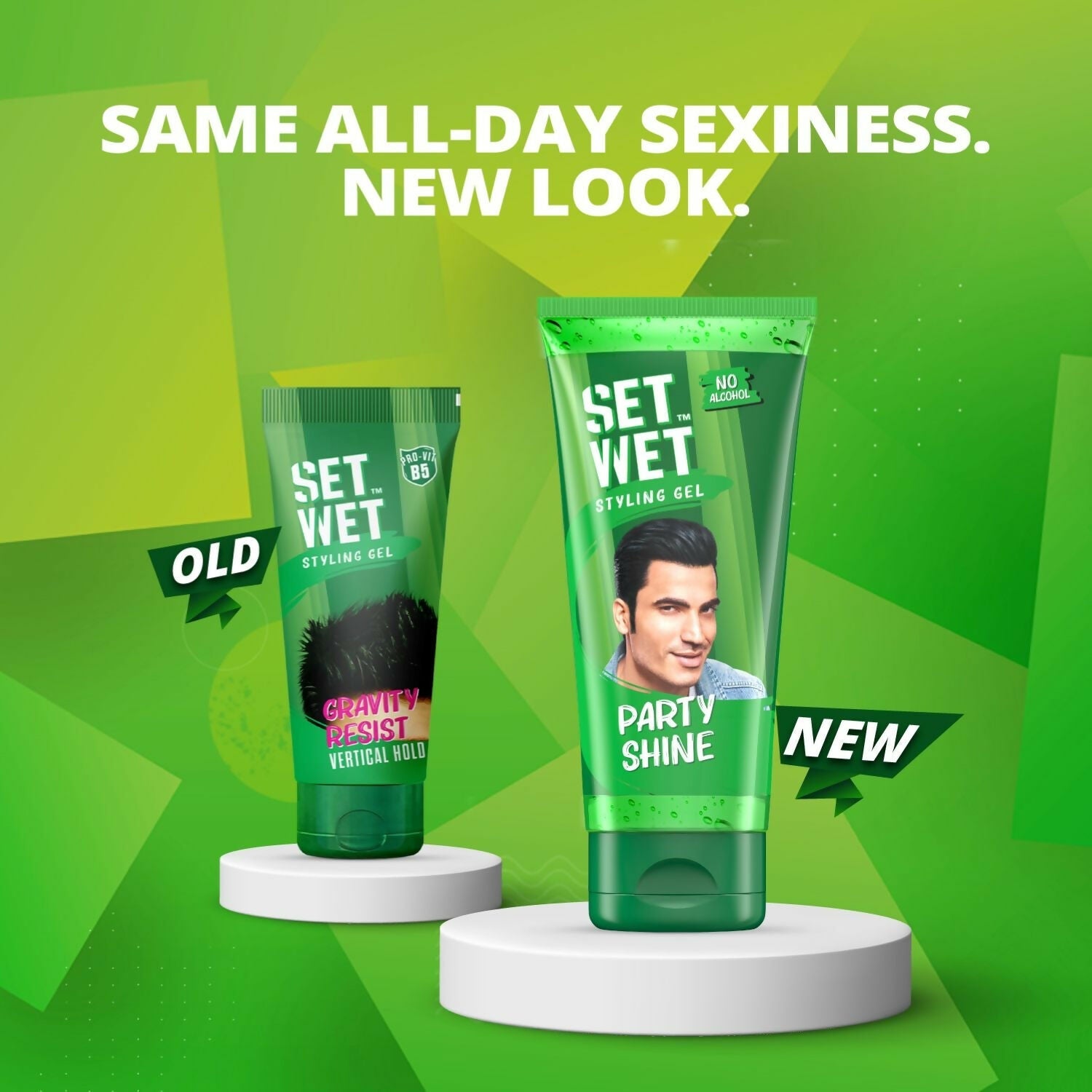 Set Wet Hair Gel for Men Vertical Hold Strong Hold High Shine