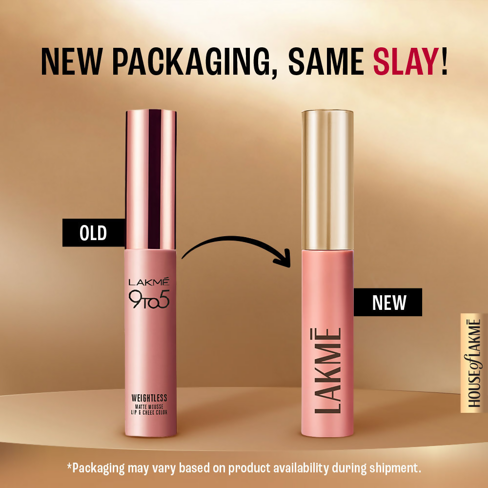 Lakme Double Duty Lip & Cheek Mousse Matte Lipstick - Blush Velvet