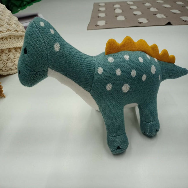 Nesta Toys Dinosaur Plush Toy For Kids – Snuggly Knitted Cotton Soft Toy Hover Image