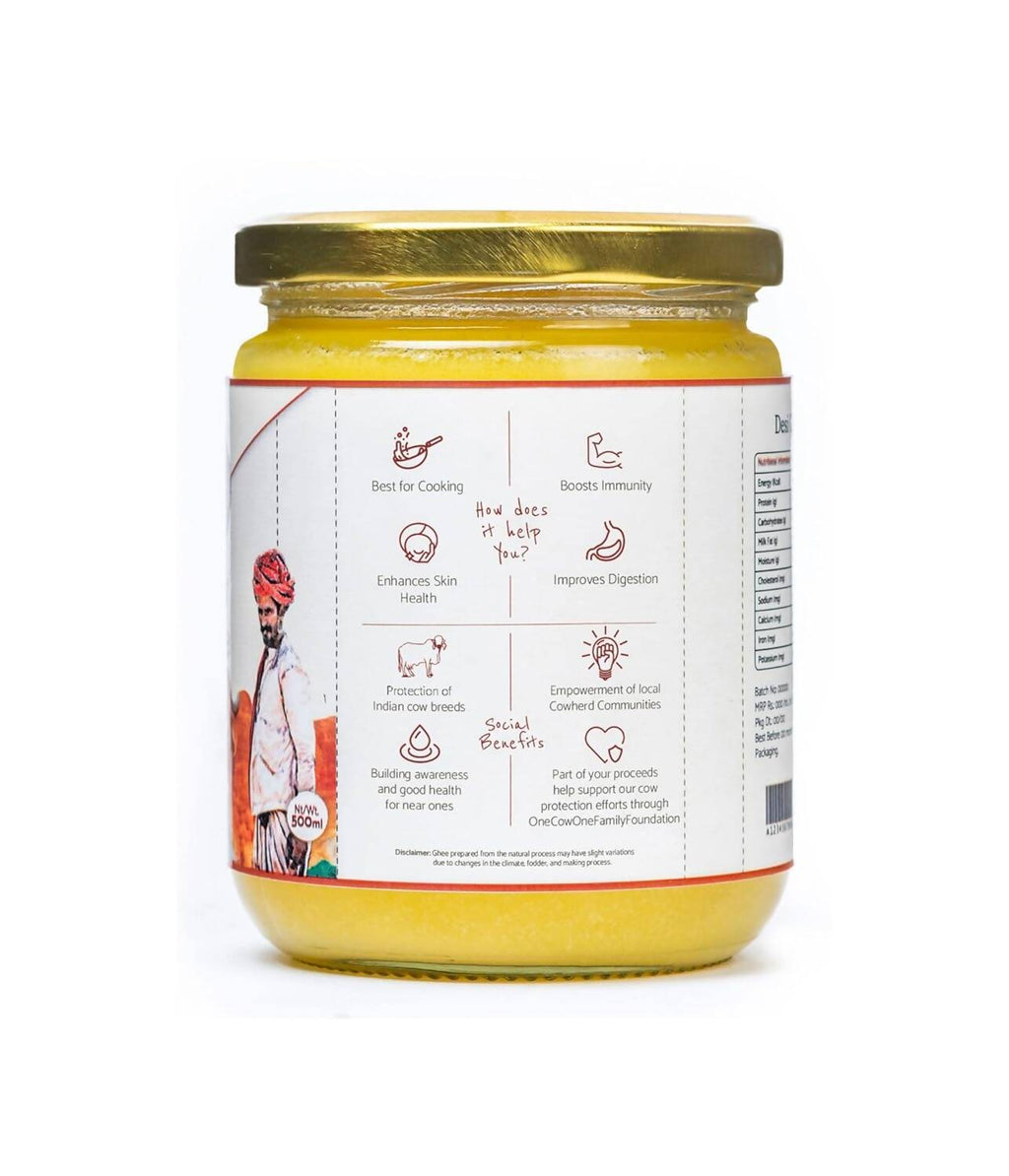 Kudej Desi Gir Cow A2 Ghee | 100% Desi Gir Cow Ghee | Certified Organic Ghee From A2 Milk