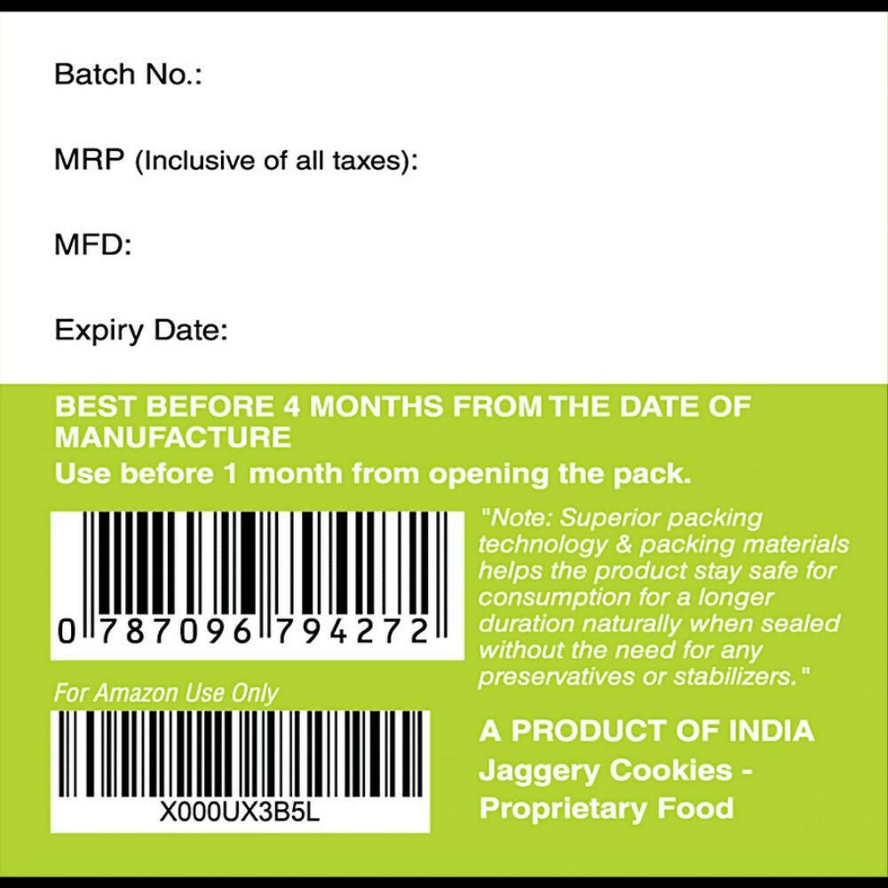 Early Foods Ragi Amaranth Jaggery Millet Cookies