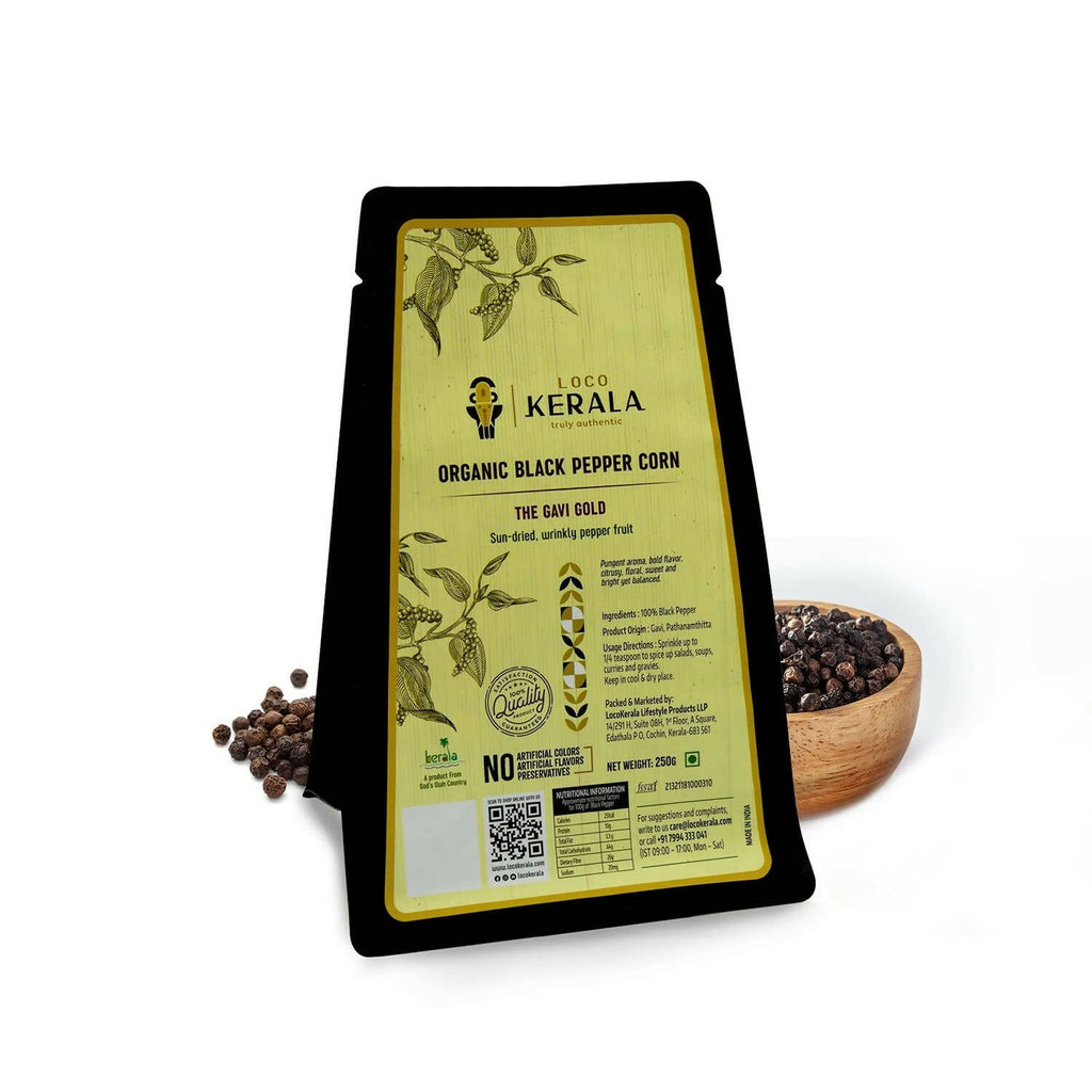 LocoKerala The Gavi Gold Organic Black Pepper Corn