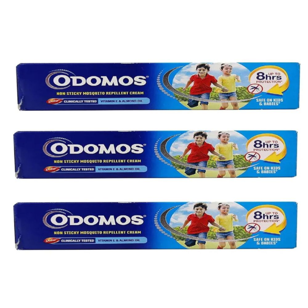 Dabur Odomos Non-Sticky Mosquito Repellent Cream With Vitamin E & Almond