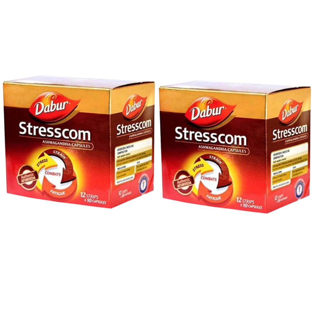 Dabur Stresscom Ashwagandha 12 Strips X 10 Capsules