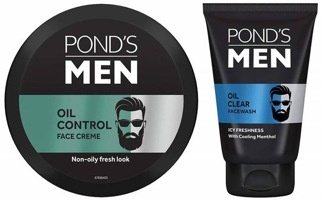 Ponds Men Oil Control Face Creme And Men Oil Clear Facewash Hover Image