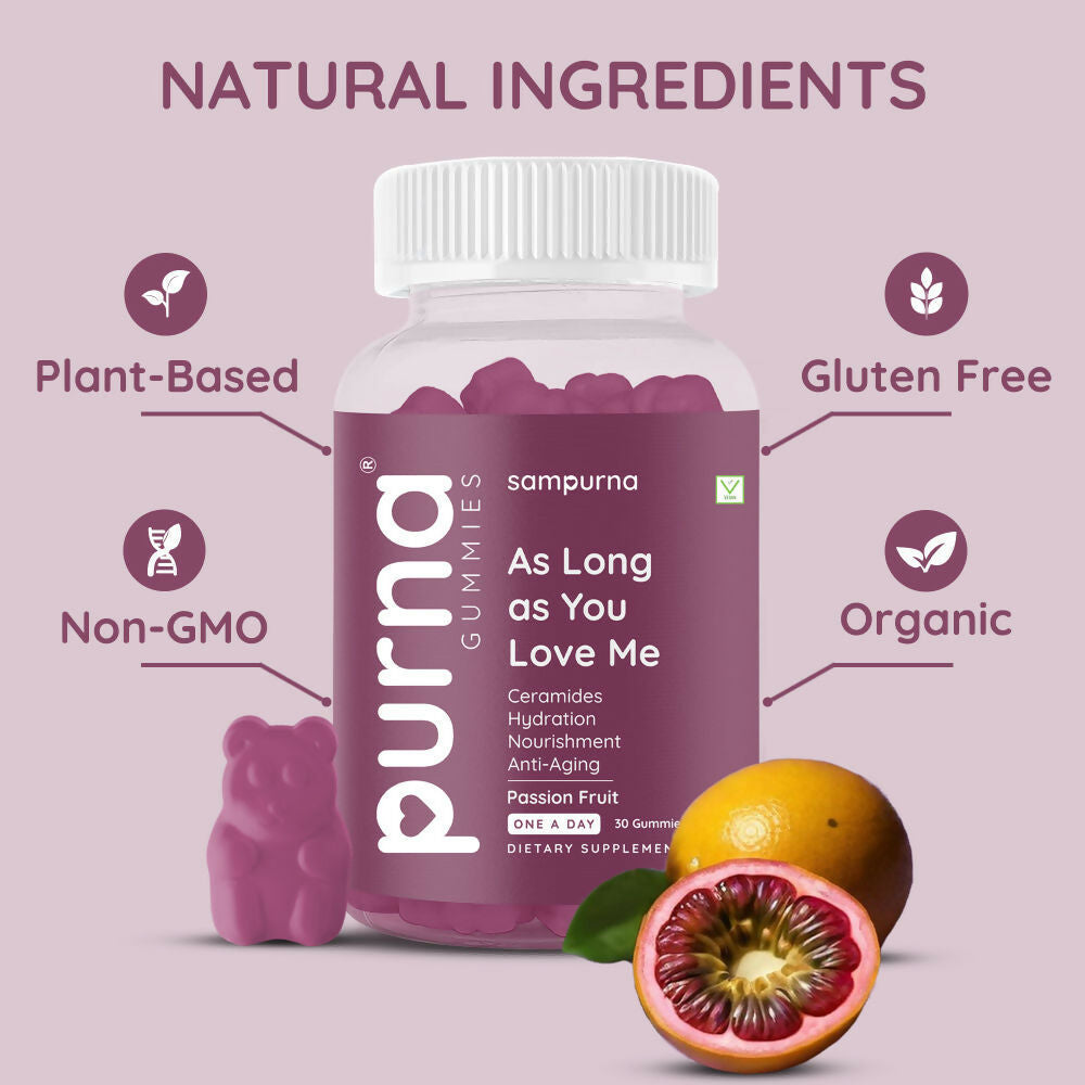 Purna As Long As You Love Me Ceramides Gummies - Passion Fruit
