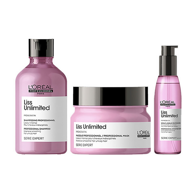 L'Oreal Professionnel Liss Unlimited Shampoo, Hair Mask & Hair Serum Serie Expert Hover Image