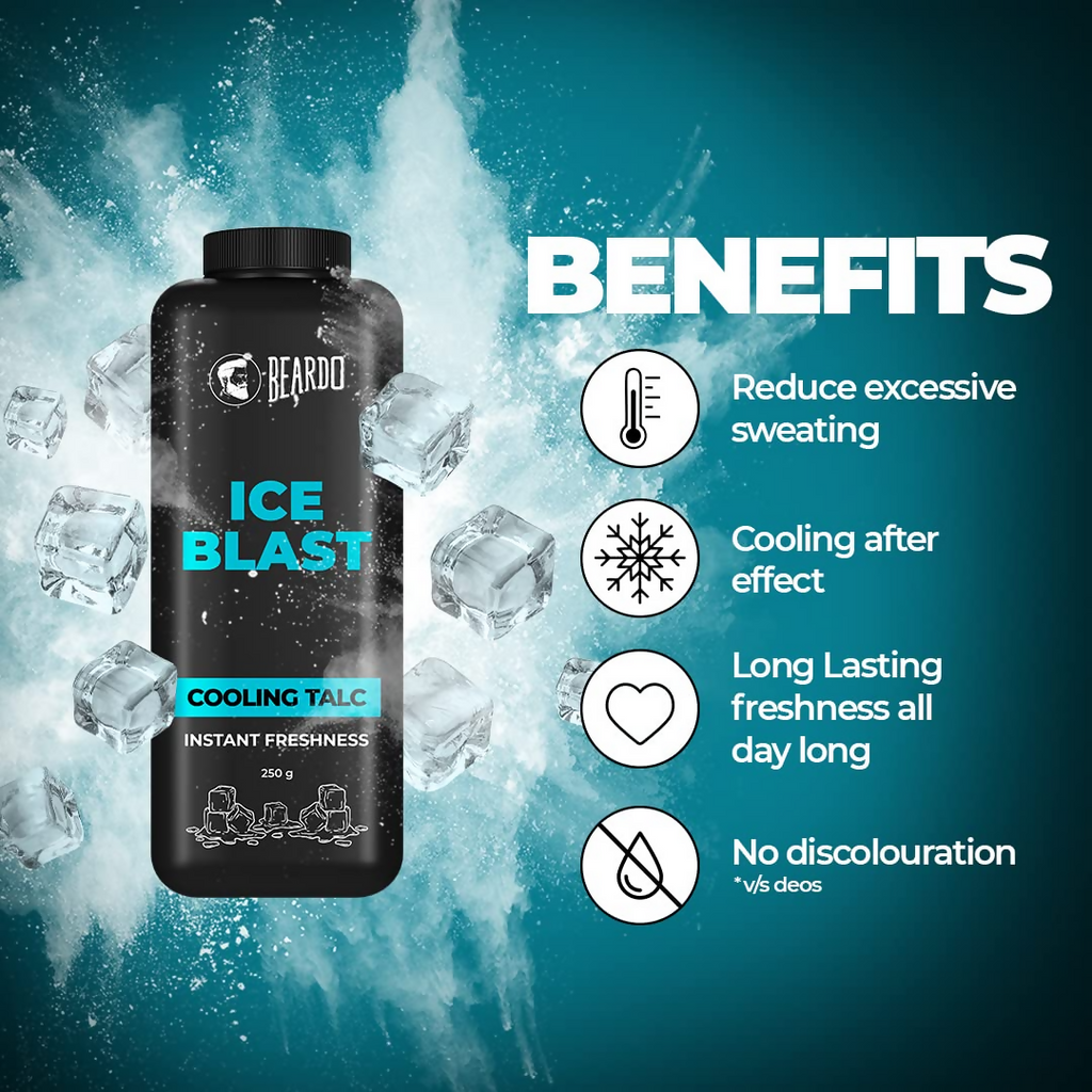 Beardo Ice Blast Cooling Talc Powder For Men