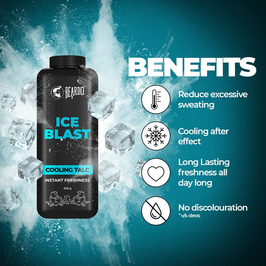 Beardo Ice Blast Cooling Talc Powder For Men
