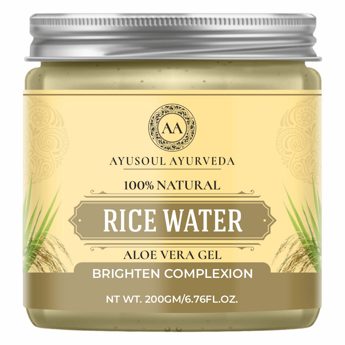 Ayusoul Ayurveda Rice Water Aloe Vera Gel For Body Skin Treatment