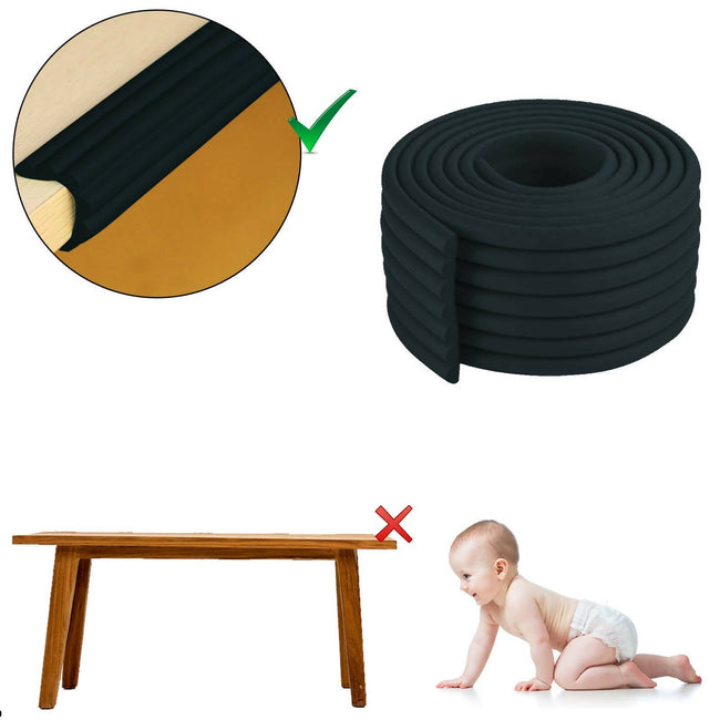Safe-O-Kid Prevents From Head Injury Multi Functional 2 Meter Edge Guard, Black Main Image