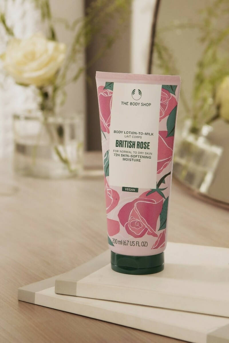 The Body Shop British Rose Lotion-To-Milk