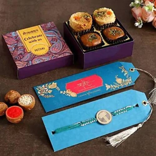 Thor Rakhi With Milk Cake & Mathura Peda Hover Image