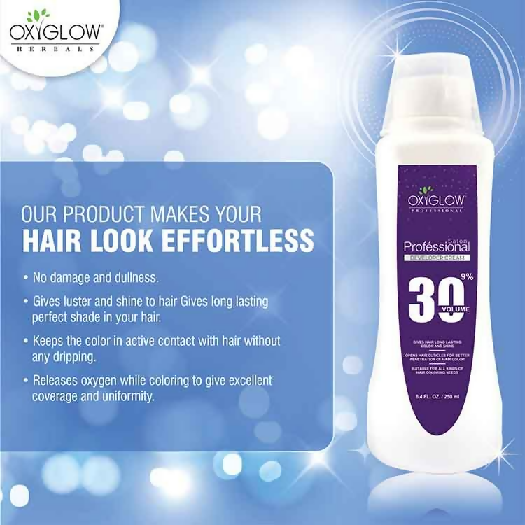 Oxyglow Herbals Professional Hair Color Developer - 30 Volume (9%) Orange