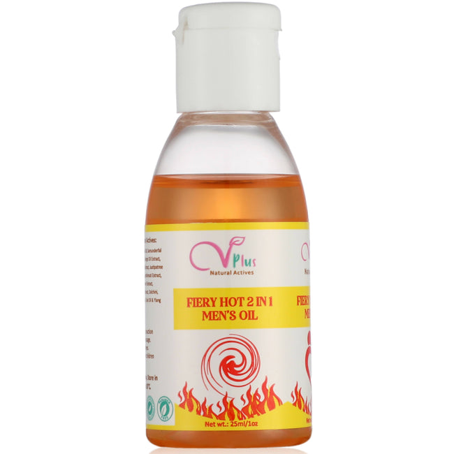 Vigini Plus Natural Actives Fiery Hot Men's Performance Lubricant Delay Oil Hover Image