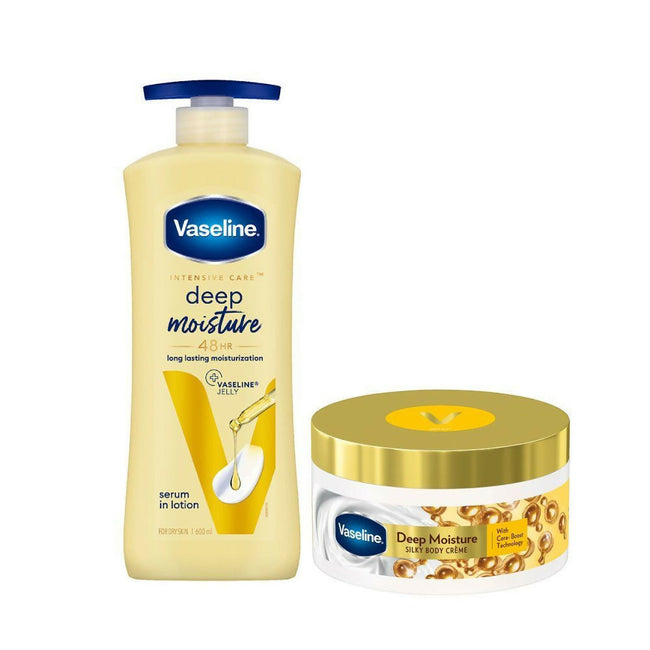 Vaseline Deep Moisture Body Lotion + Butter Combo Hover Image