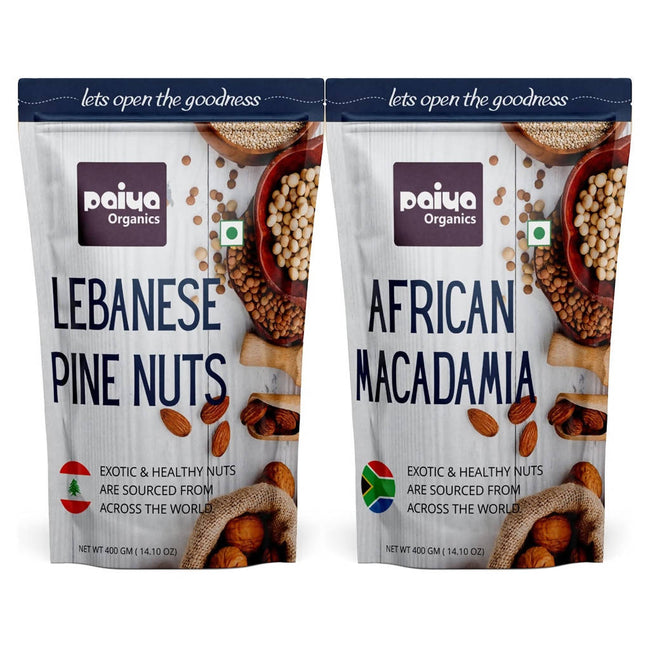 Paiya Organics Lebanese Pine Nuts + African Macadamia Nuts Combo Hover Image