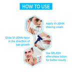 VI-JOHN Dermatologically Tested Premium Claming Aqua Shaving Cream Enriched with Aloevera & Almond Oil free From Silicone,Paraben & Mineral Oil