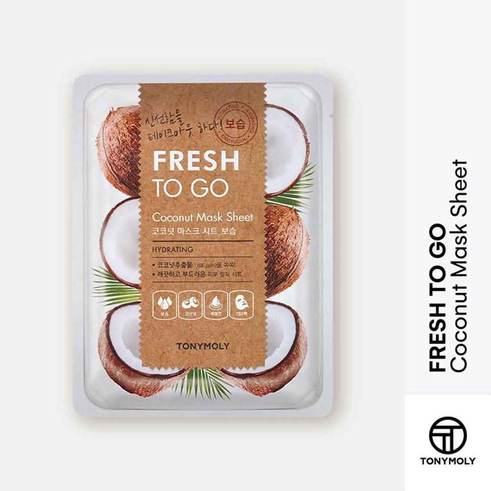 Tonymoly Fresh To Go Coconut Mask Sheet Hydrating - Korean Skincare