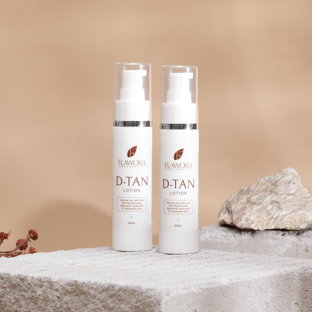 Flawora D-Tan Lotion for Pigmentation & Tan Removal For Dark Spots