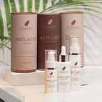 Flawora Anti-Grey Hair Serum, Anti Acne Serum and D-Tan Lotion Combo