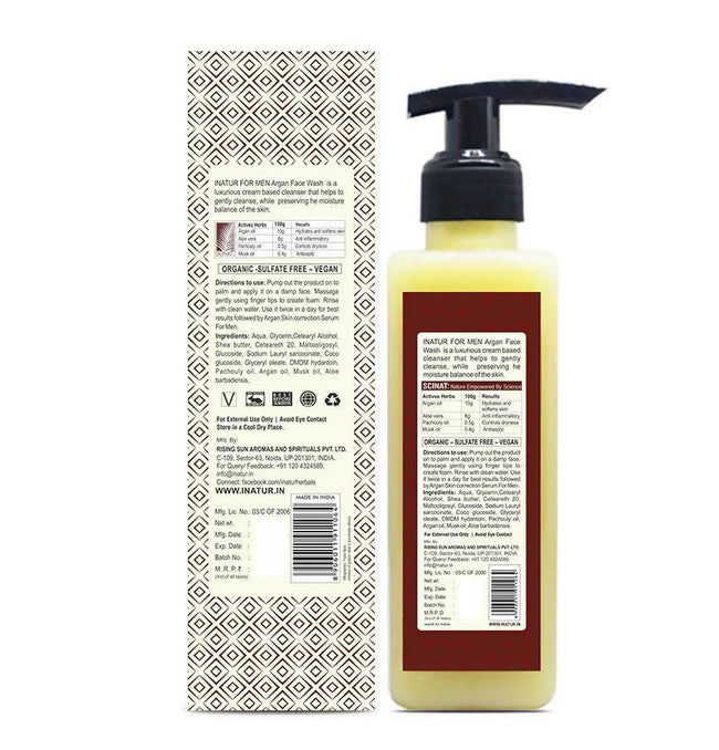 Inatur Argan Face Wash For Men Main Image