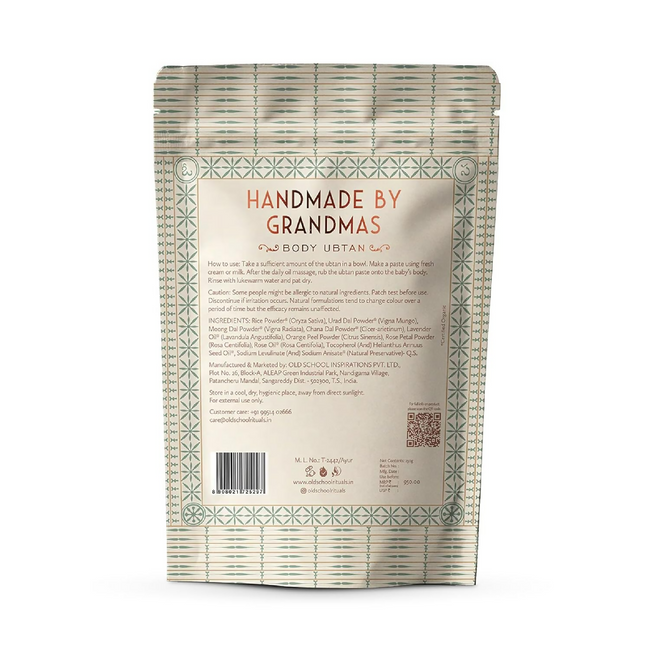 Old School Rituals Handmade By Grandmas Baby Body Ubtan Natural Bath Powder Main Image