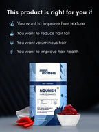 Man Matters Biotin Nourish Hair Gummies With Multivitamins (Sugar Free) - Strawberry Flavor With Zinc & Multivitamins