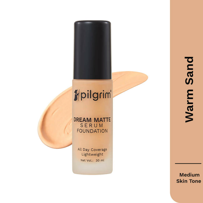 Pilgrim Dream Matte Serum Foundation With Matte & Poreless All Day Coverage Lightweight - Warm Sand Main Image