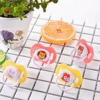 Safe-O-Kid Cartoon Design Silicone Pacifier/Soother With Holder Chain And Clip - Assorted