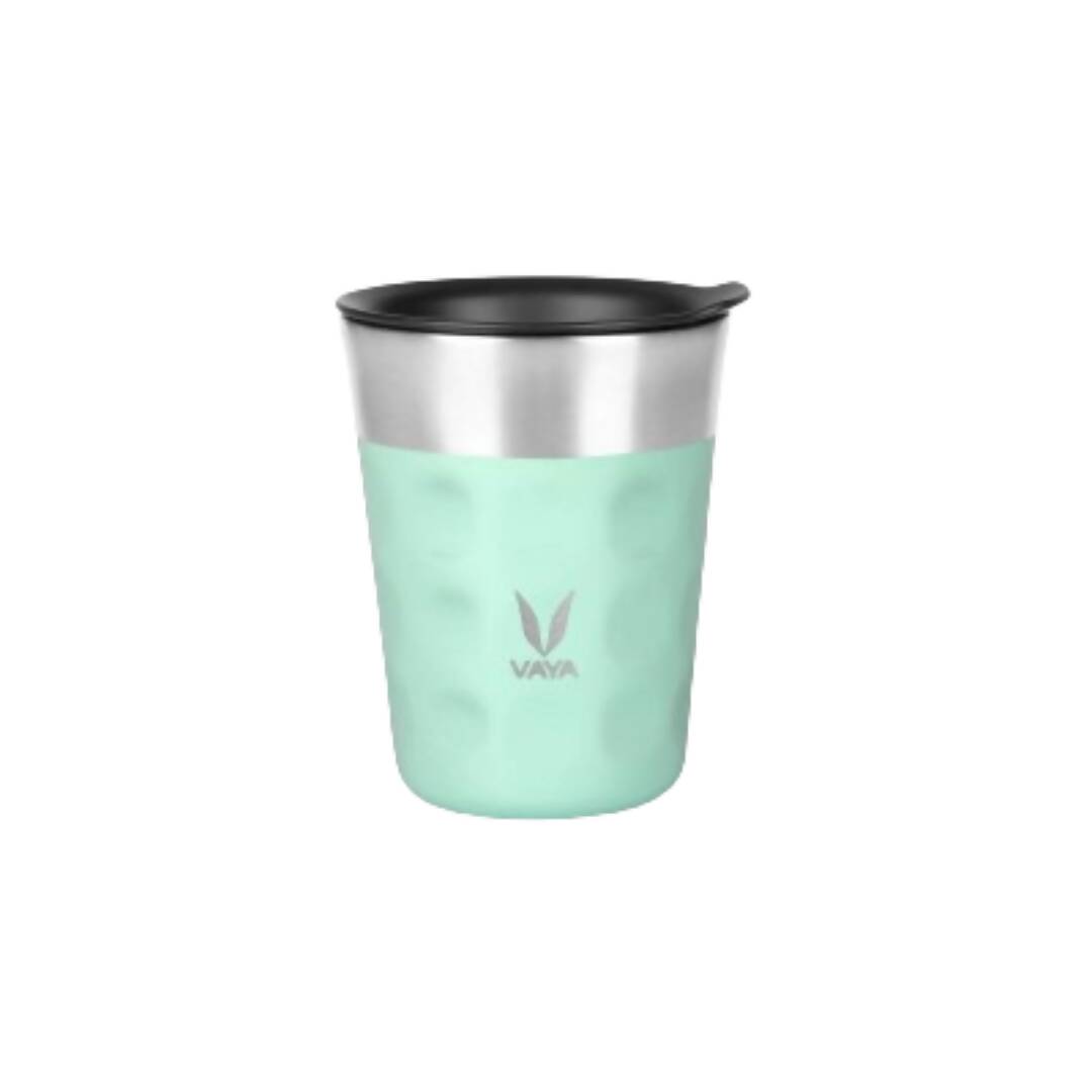 Vaya Popcup Insulated Coffee Mug Tumbler With Lid - 250 ml (Cool Cyan)