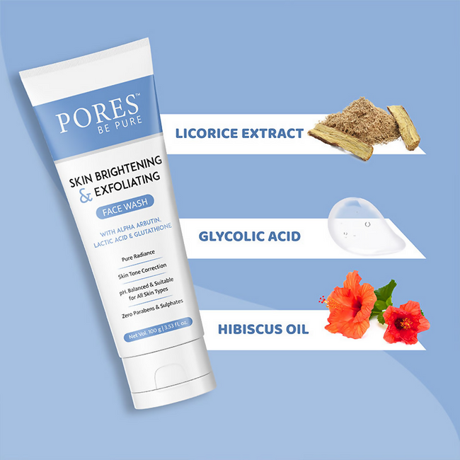 Pores Be Pure Skin Brightening & Exfoliating Face Wash With Glutathione Main Image
