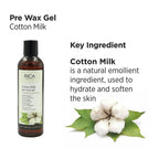 Rica Cotton Milk Pre-Wax Gel Cleansing Waxing Hair Cleaning with Naural Extracts for Hydration & Softening Skin