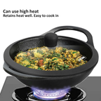 Hawkins Futura Cast Iron Nonstick Kadai with Glass Lid - Black (CIK15G)