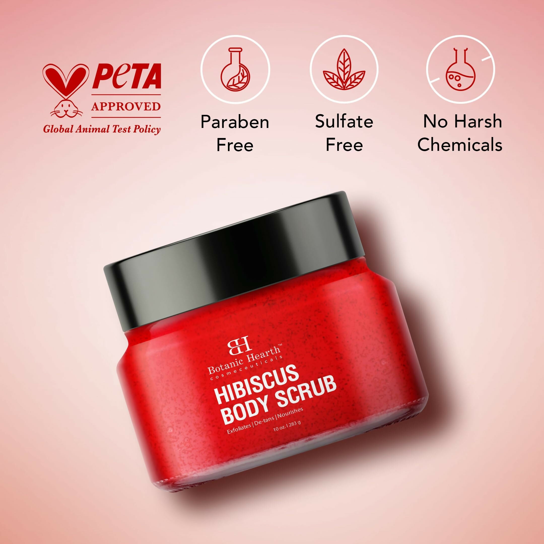 Botanic Hearth Hibiscus Body Scrub For Brighter, Smoother, Hydrated & Moisturized Skin