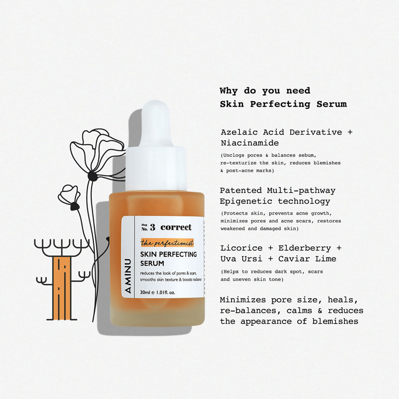 Aminu Skin Perfecting Serum for Acne Scars & Pores Minimizing