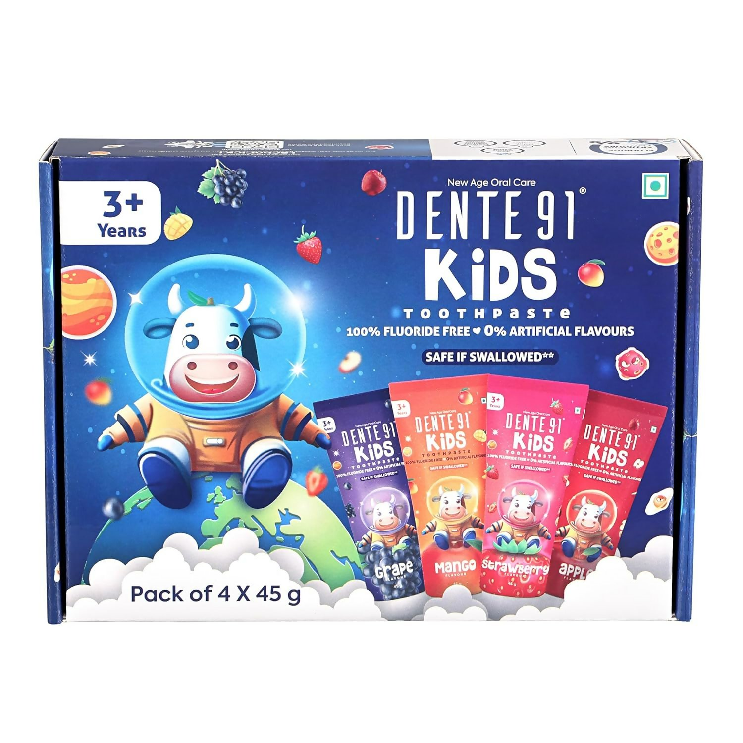 Dente91 Kids Toothpaste, Protects against dental caries & Hypersensitivity, Fluoride Free