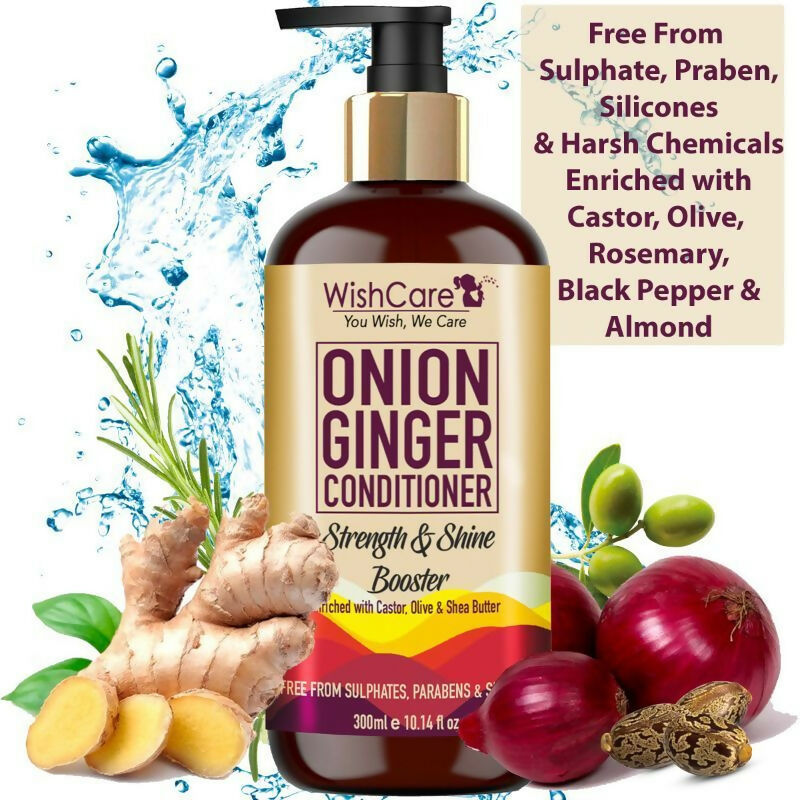 WishCare Onion Ginger Conditioner Strength & Shine Booster
