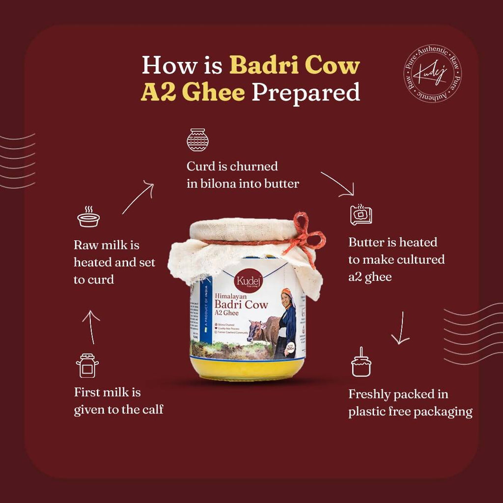 Kudej Himalayan Badri Cow A2 Ghee | Natural and Organic Ghee | Desi Cow Ghee